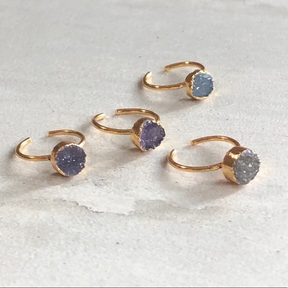 ❗️LAST❗️Raw Druzy Midi/Toe Ring - Picture 3 of 5